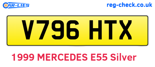 V796HTX are the vehicle registration plates.