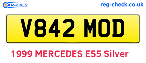 V842MOD are the vehicle registration plates.