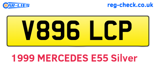 V896LCP are the vehicle registration plates.