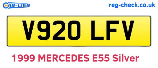 V920LFV are the vehicle registration plates.