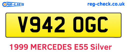 V942OGC are the vehicle registration plates.