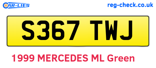 S367TWJ are the vehicle registration plates.