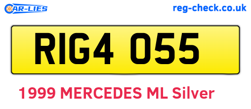 RIG4055 are the vehicle registration plates.