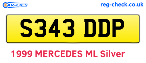 S343DDP are the vehicle registration plates.
