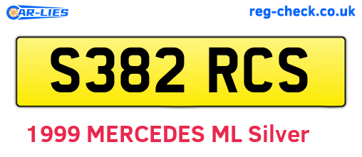 S382RCS are the vehicle registration plates.