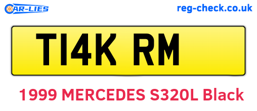 T14KRM are the vehicle registration plates.