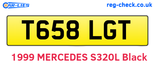 T658LGT are the vehicle registration plates.