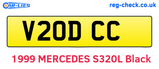 V20DCC are the vehicle registration plates.