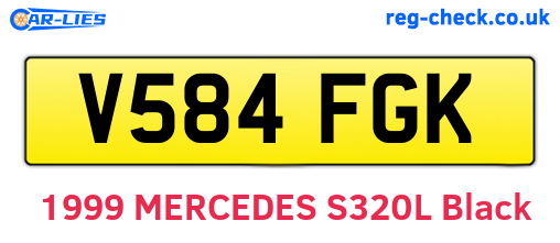 V584FGK are the vehicle registration plates.