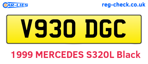 V930DGC are the vehicle registration plates.