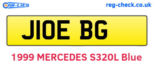 J10EBG are the vehicle registration plates.