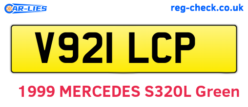 V921LCP are the vehicle registration plates.