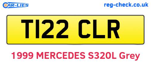 T122CLR are the vehicle registration plates.
