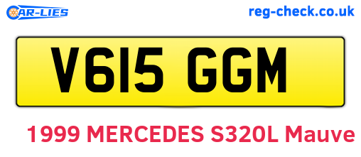 V615GGM are the vehicle registration plates.