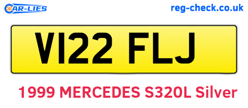 V122FLJ are the vehicle registration plates.