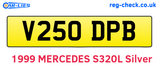 V250DPB are the vehicle registration plates.