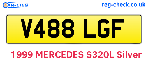 V488LGF are the vehicle registration plates.