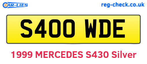S400WDE are the vehicle registration plates.