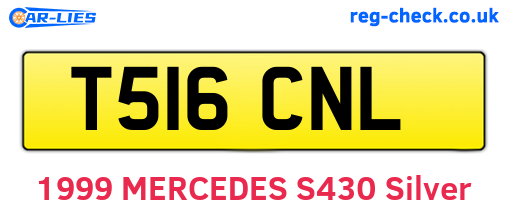 T516CNL are the vehicle registration plates.