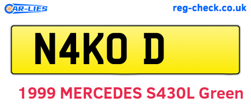 N4KOD are the vehicle registration plates.