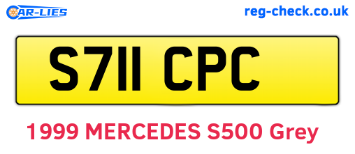 S711CPC are the vehicle registration plates.