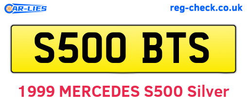 S500BTS are the vehicle registration plates.