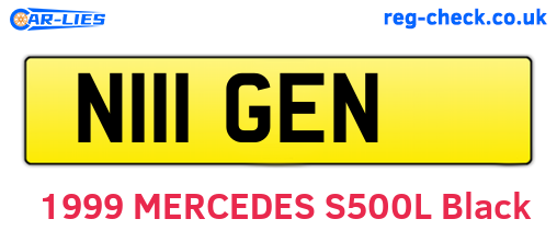 N111GEN are the vehicle registration plates.