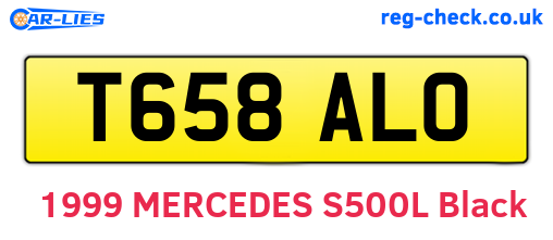 T658ALO are the vehicle registration plates.