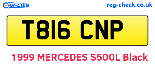 T816CNP are the vehicle registration plates.