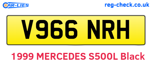 V966NRH are the vehicle registration plates.