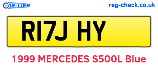 R17JHY are the vehicle registration plates.