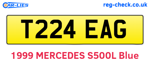 T224EAG are the vehicle registration plates.