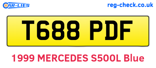 T688PDF are the vehicle registration plates.