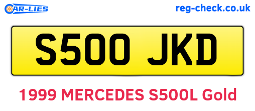 S500JKD are the vehicle registration plates.