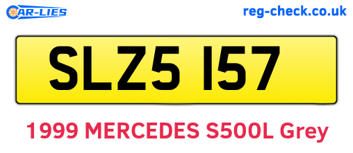 SLZ5157 are the vehicle registration plates.