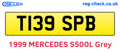 T139SPB are the vehicle registration plates.