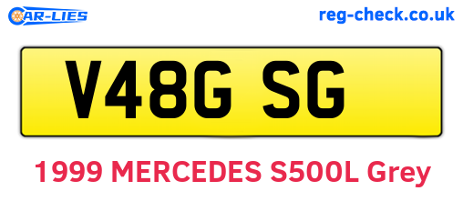V48GSG are the vehicle registration plates.