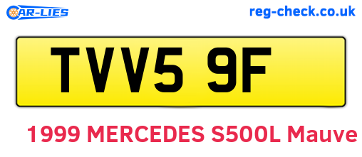 TVV59F are the vehicle registration plates.
