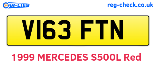 V163FTN are the vehicle registration plates.