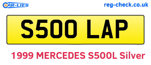 S500LAP are the vehicle registration plates.