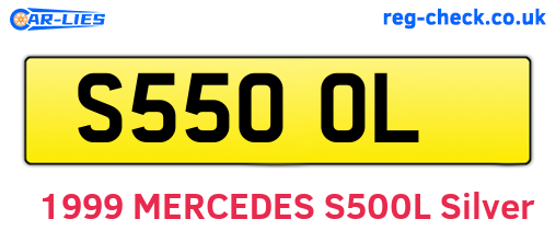S55OOL are the vehicle registration plates.