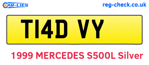 T14DVY are the vehicle registration plates.