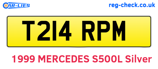 T214RPM are the vehicle registration plates.