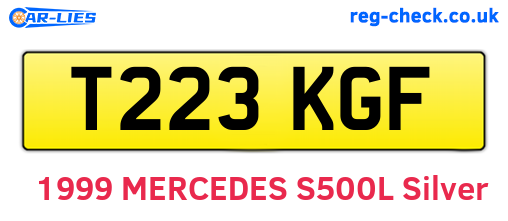 T223KGF are the vehicle registration plates.