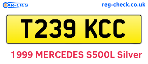 T239KCC are the vehicle registration plates.