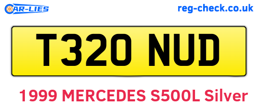 T320NUD are the vehicle registration plates.