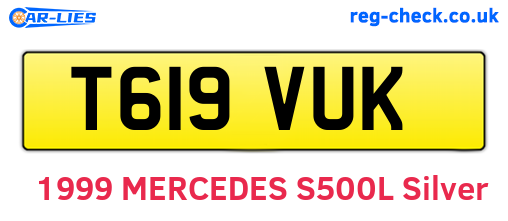 T619VUK are the vehicle registration plates.