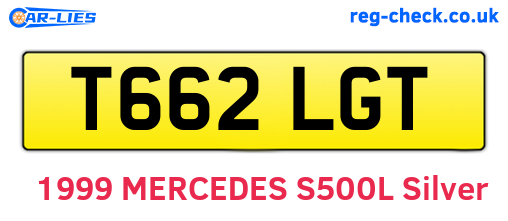 T662LGT are the vehicle registration plates.