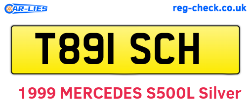 T891SCH are the vehicle registration plates.