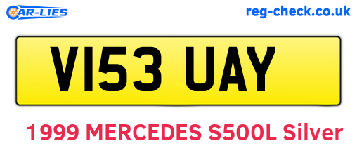V153UAY are the vehicle registration plates.